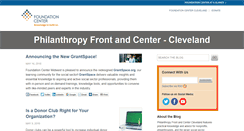Desktop Screenshot of clevelandblog.foundationcenter.org